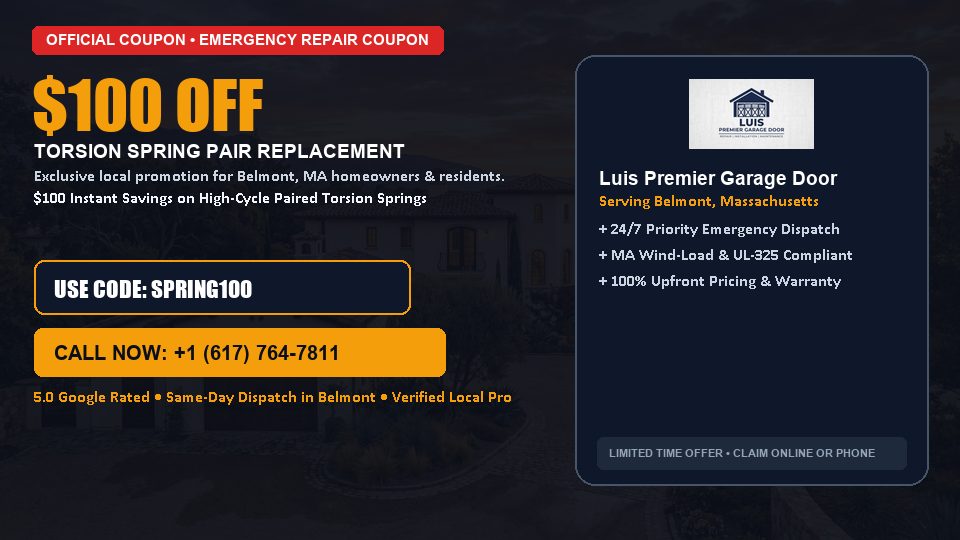 Luis Premier Garage Door $100 OFF Dual Torsion Spring Replacement