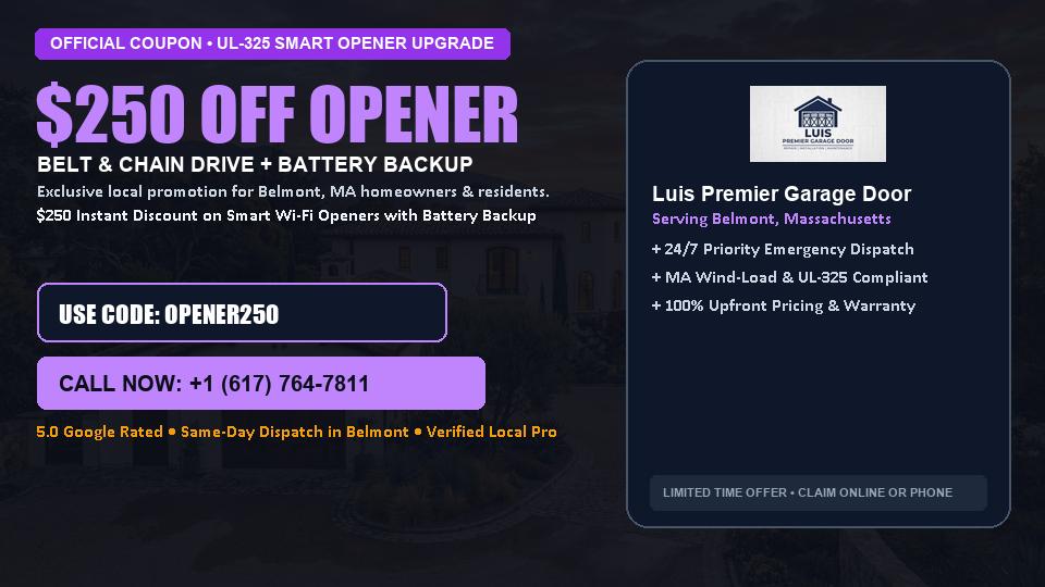 Luis Premier Garage Door $250 OFF Premium LiftMaster Opener Installation